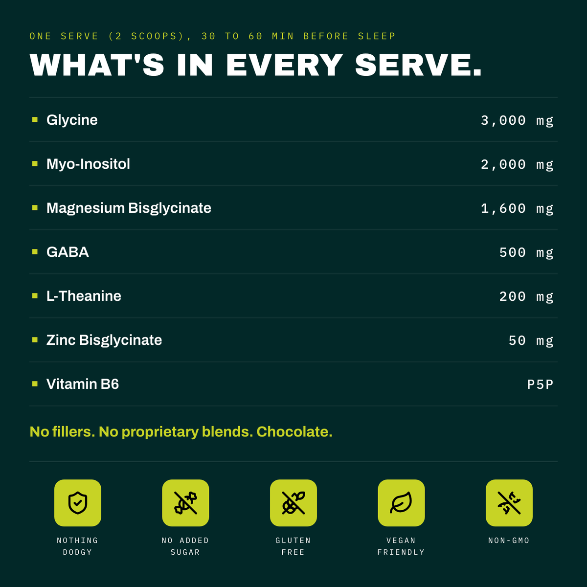What's in every SNOOZE serve: full ingredient doses