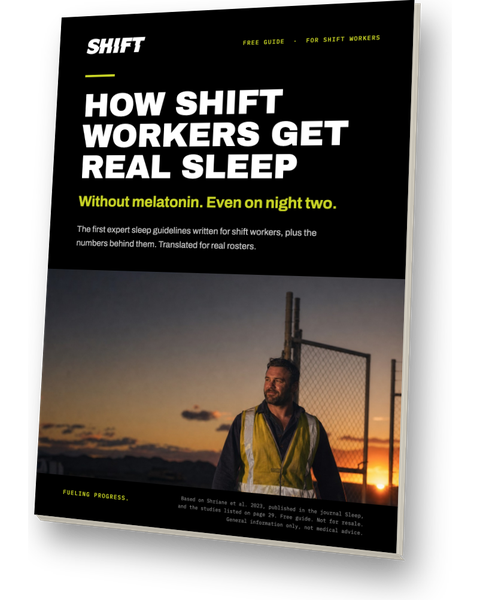 Cover of the free SHIFT guide, How Shift Workers Get Real Sleep