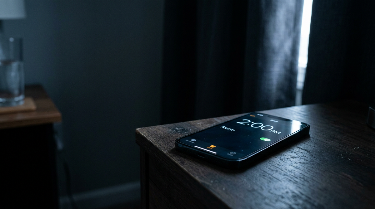 Phone with alarm 2pm